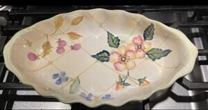 Tracy Porter Evelyn Collection oval Platter floral 12"